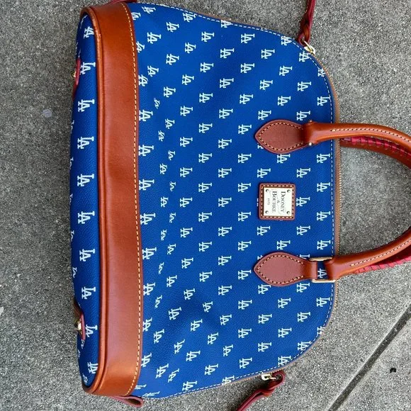 Dooney & Bourke Dodgers Satchel with Leather Accents - Picture 1 of 7